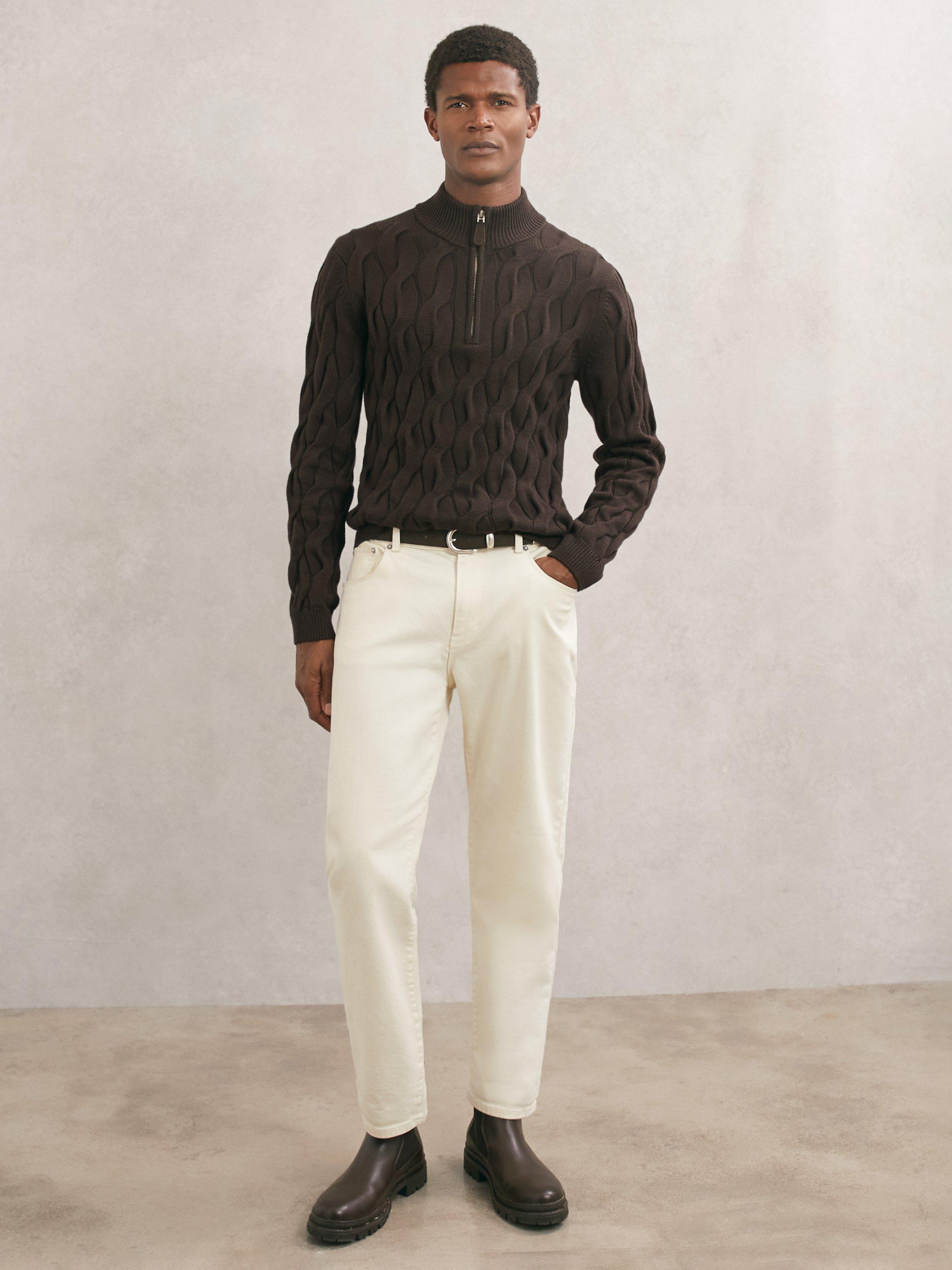 Product image 6 of 6, which shows Reiss Greenford Jumper, Chocolate Brown, S