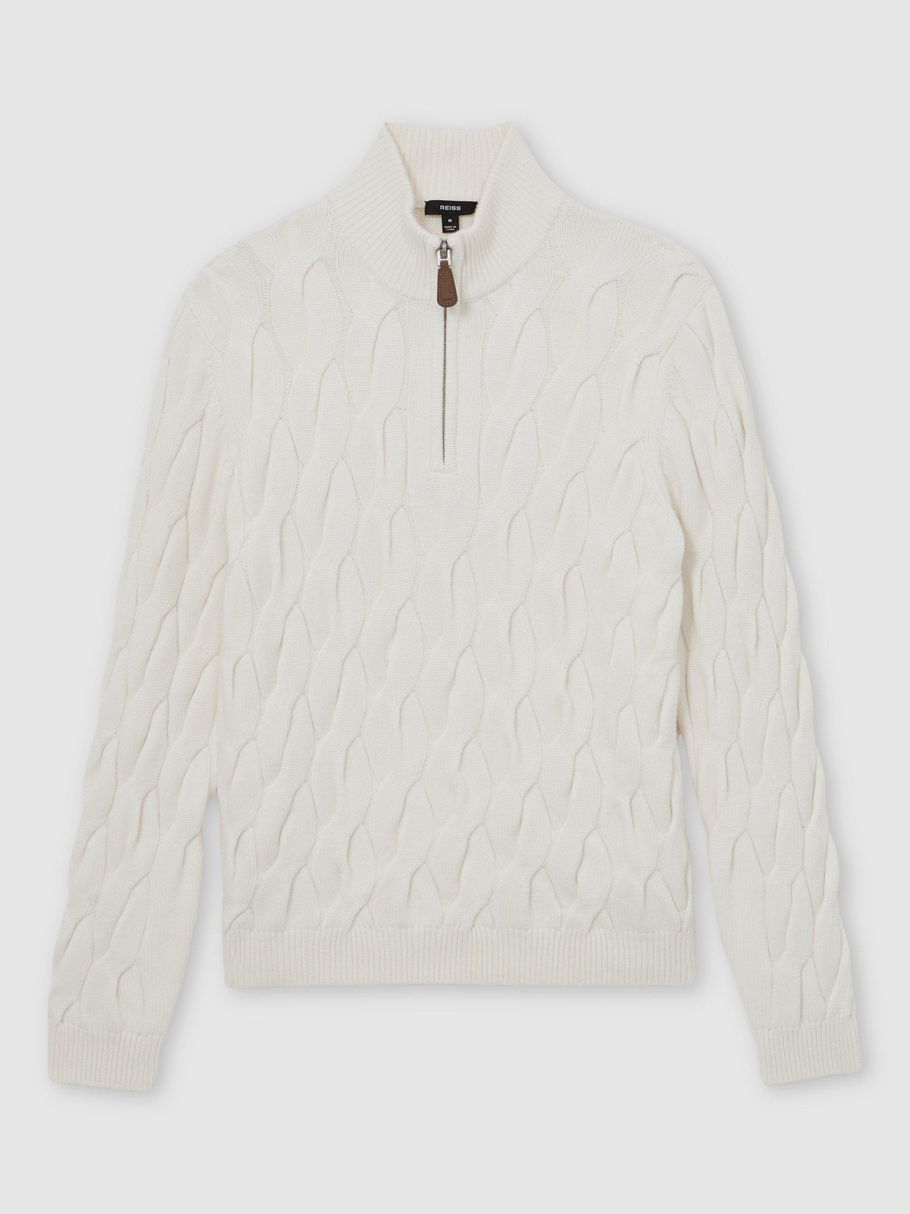 Product image 3 of 5, which shows Reiss Greenford Jumper, Winter White, S