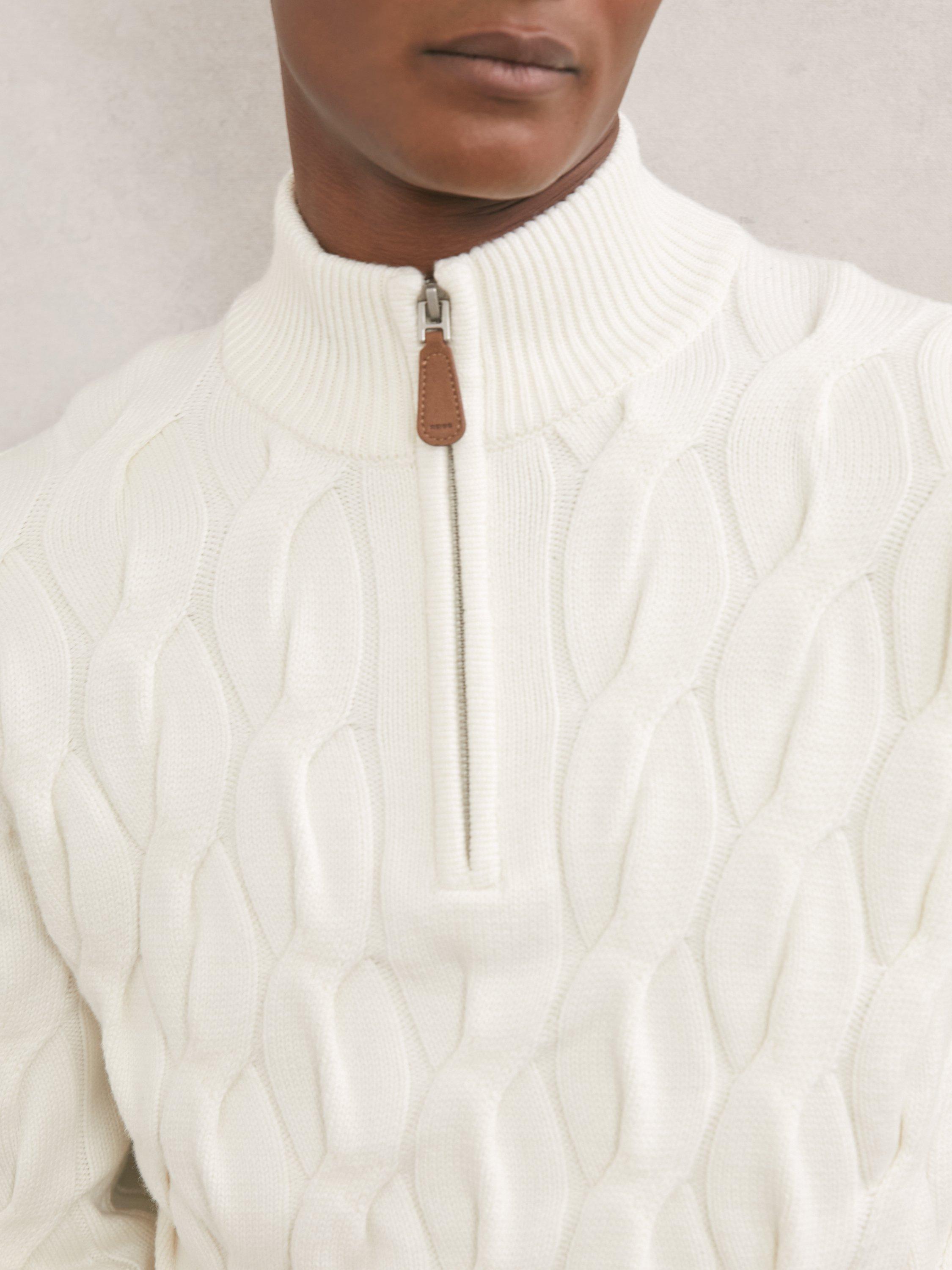 Product image 5 of 5, which shows Reiss Greenford Jumper, Winter White, S