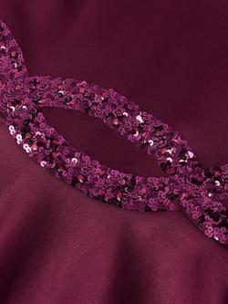 Monsoon Kids' Sleeveless Sequin Prom Dress, Berry - view 2, Berry