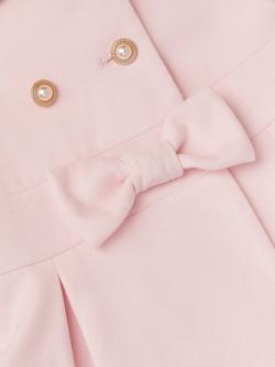 Monsoon Kids' Faux Fur Hood Double Breasted Coat - view 2, Pink