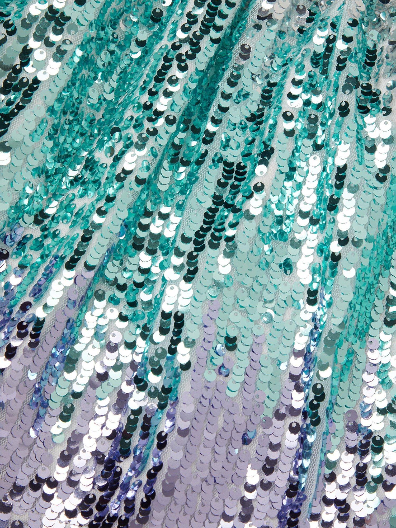 Product image 2 of 4, which shows Monsoon Kids' Mermaid Sequin Ombré Skirt, Multi, 3-4 years
