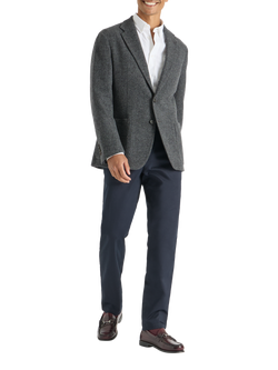SPOKE Winter Jack Wool Blend Single Breasted Slim Fit  Blazer, Charcoal, Charcoal