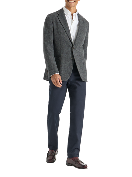 SPOKE Winter Jack Wool Blend Single Breasted Slim Fit  Blazer, Charcoal, Charcoal