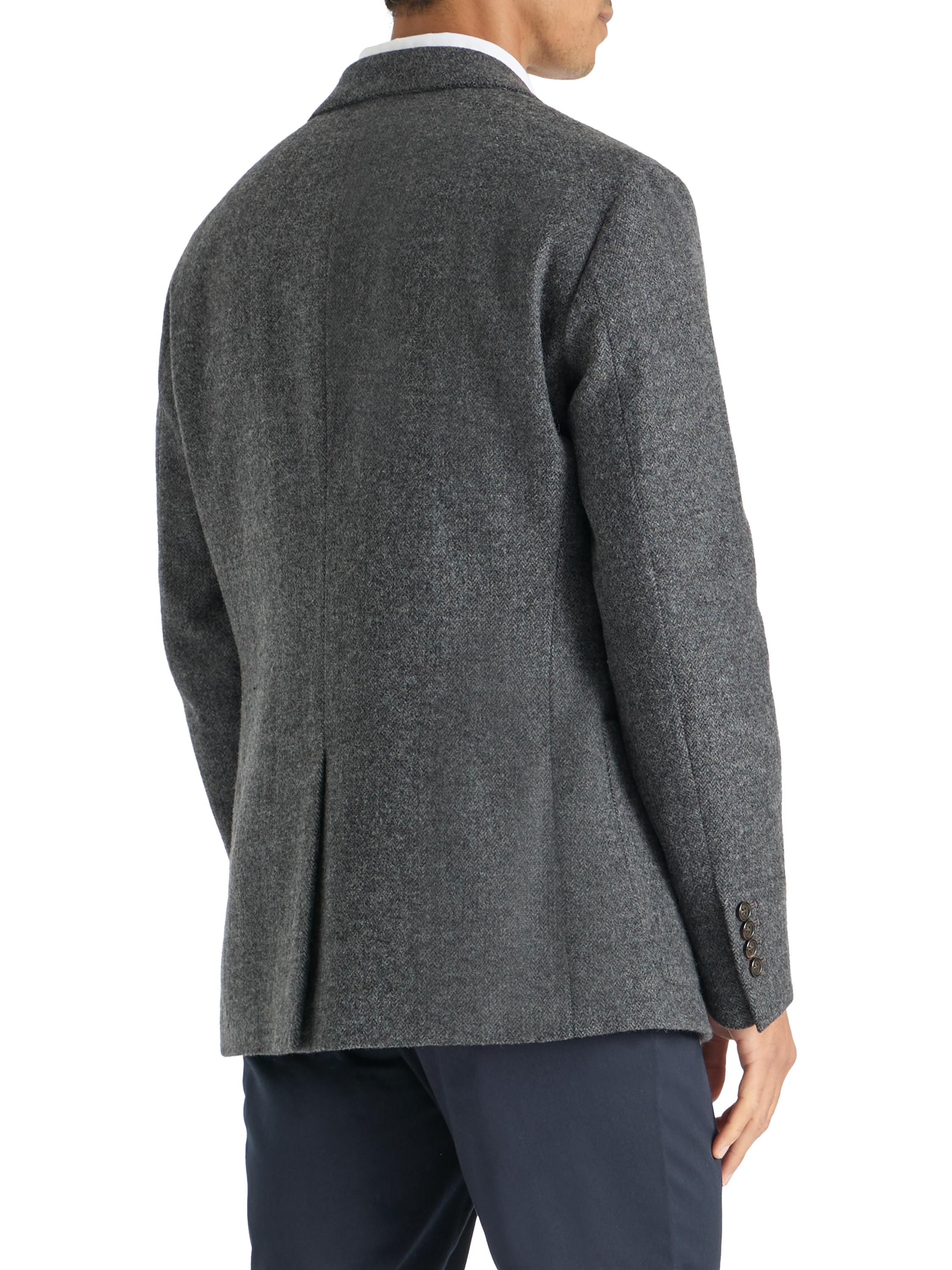 Product image 3 of 10, which shows SPOKE Winter Jack Wool Blend Single Breasted Straight Fit Blazer, Charcoal, 40S