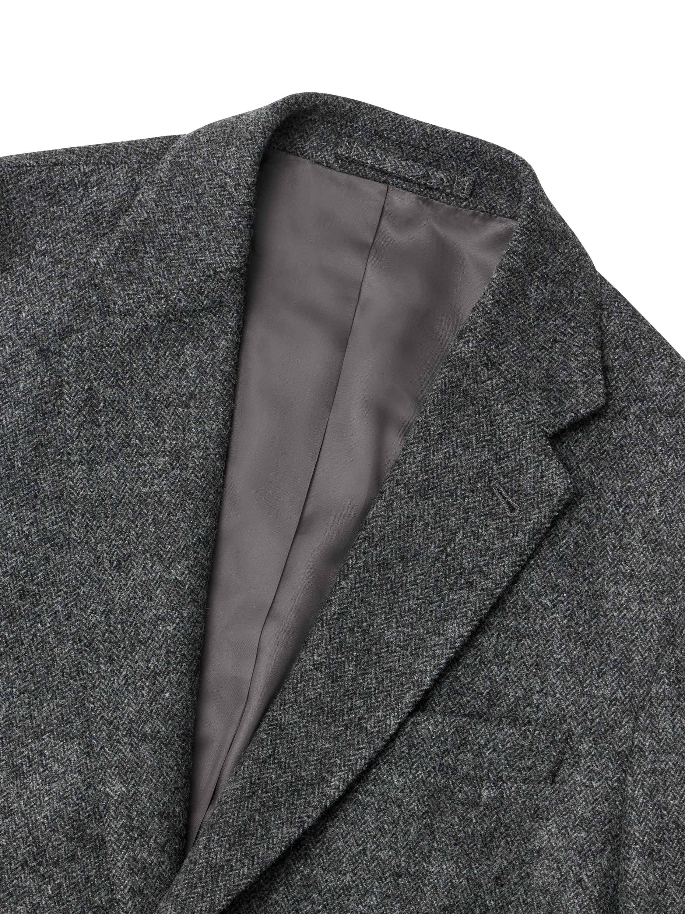 Product image 9 of 10, which shows SPOKE Winter Jack Wool Blend Single Breasted Straight Fit Blazer, Charcoal, 40S