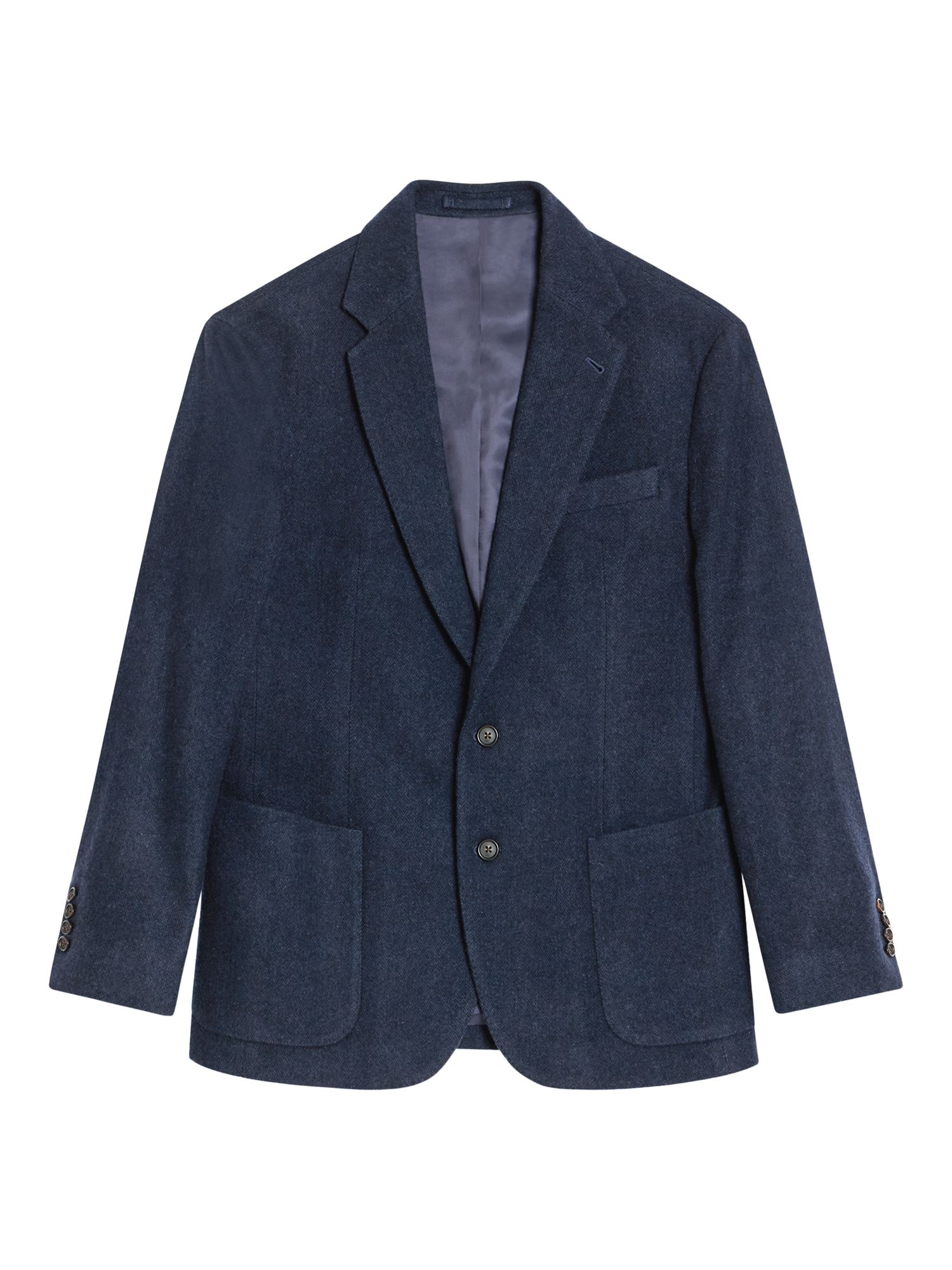 Product image 4 of 9, which shows SPOKE Winter Jack Wool Blend Single Breasted Slim Fit Blazer, Navy, 36S