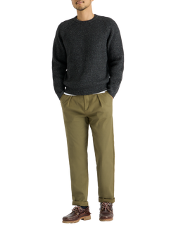 SPOKE Wool Blend Fisherman Knit Donegal Slim Sweater, Stingray, Stingray