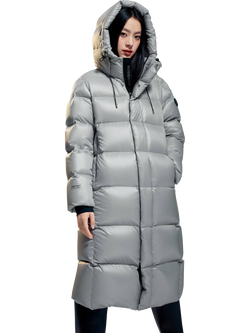 Bosideng 700+ Fill Goose Down Longline Puffer Jacket - view 2, Shadow Grey
