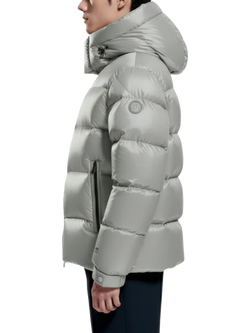Bosideng Detachable Hood Duck Down Puffer Jacket, Coal - view 2, Shiny Grey