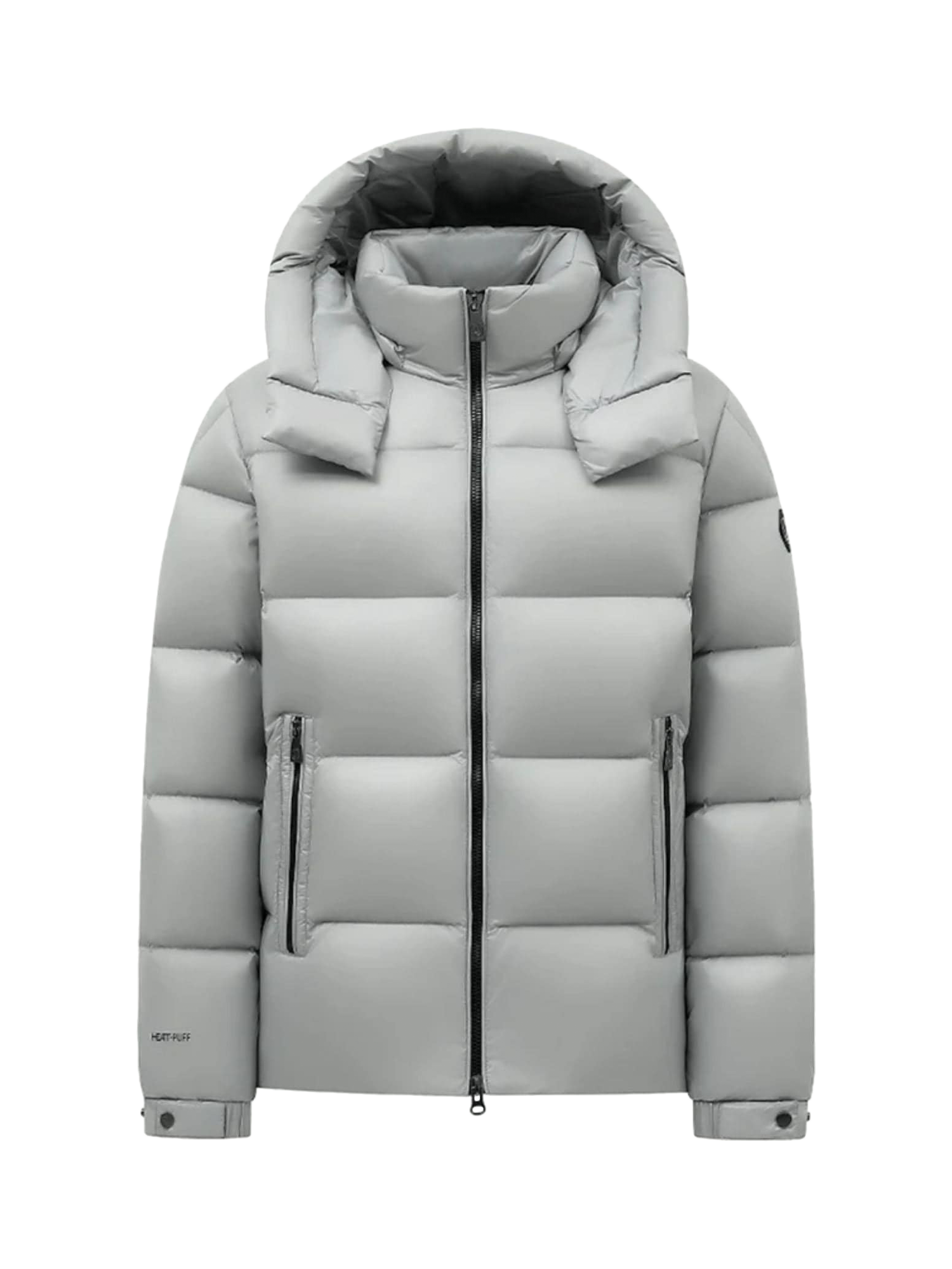 Product image 3 of 5, which shows Bosideng Detachable Hood Duck Down Puffer Jacket, Shiny Grey, M