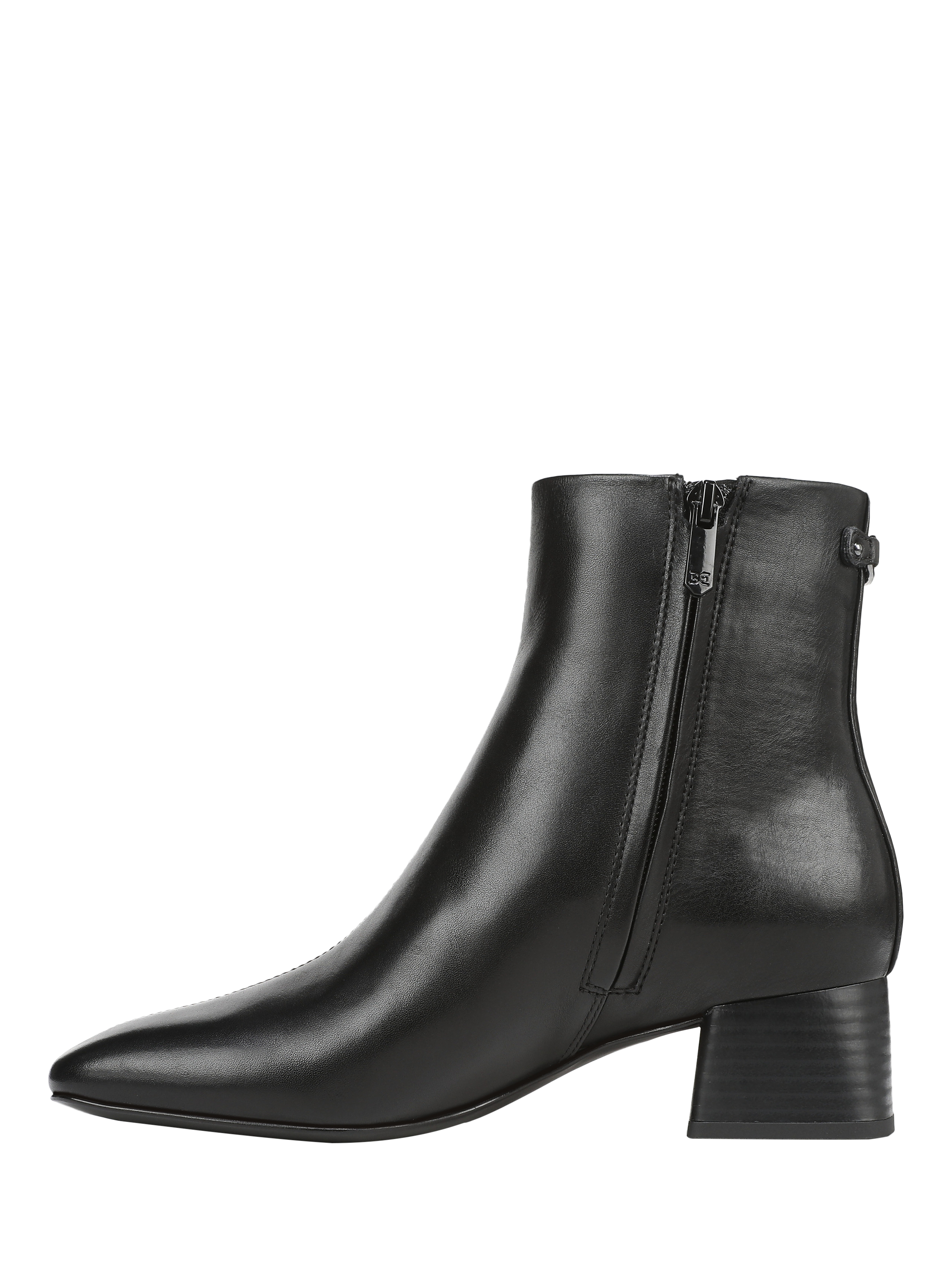 Product image 2 of 6, which shows Sam Edelman Paige Leather Ankle Boots, Black, 3.5