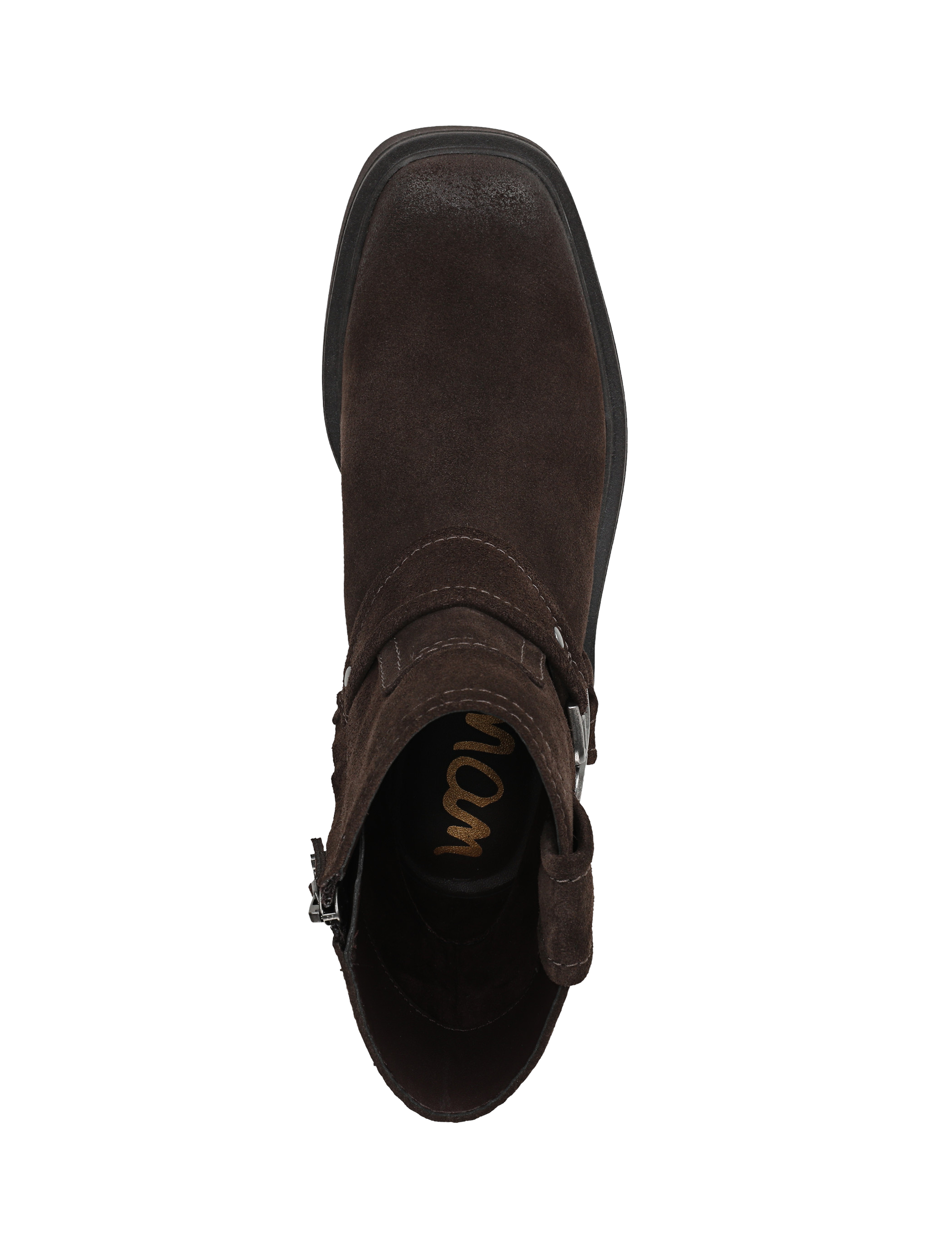 Product image 5 of 6, which shows Sam Edelman Narra Suede Ankle Boots, Dark Brownstone, 3.5