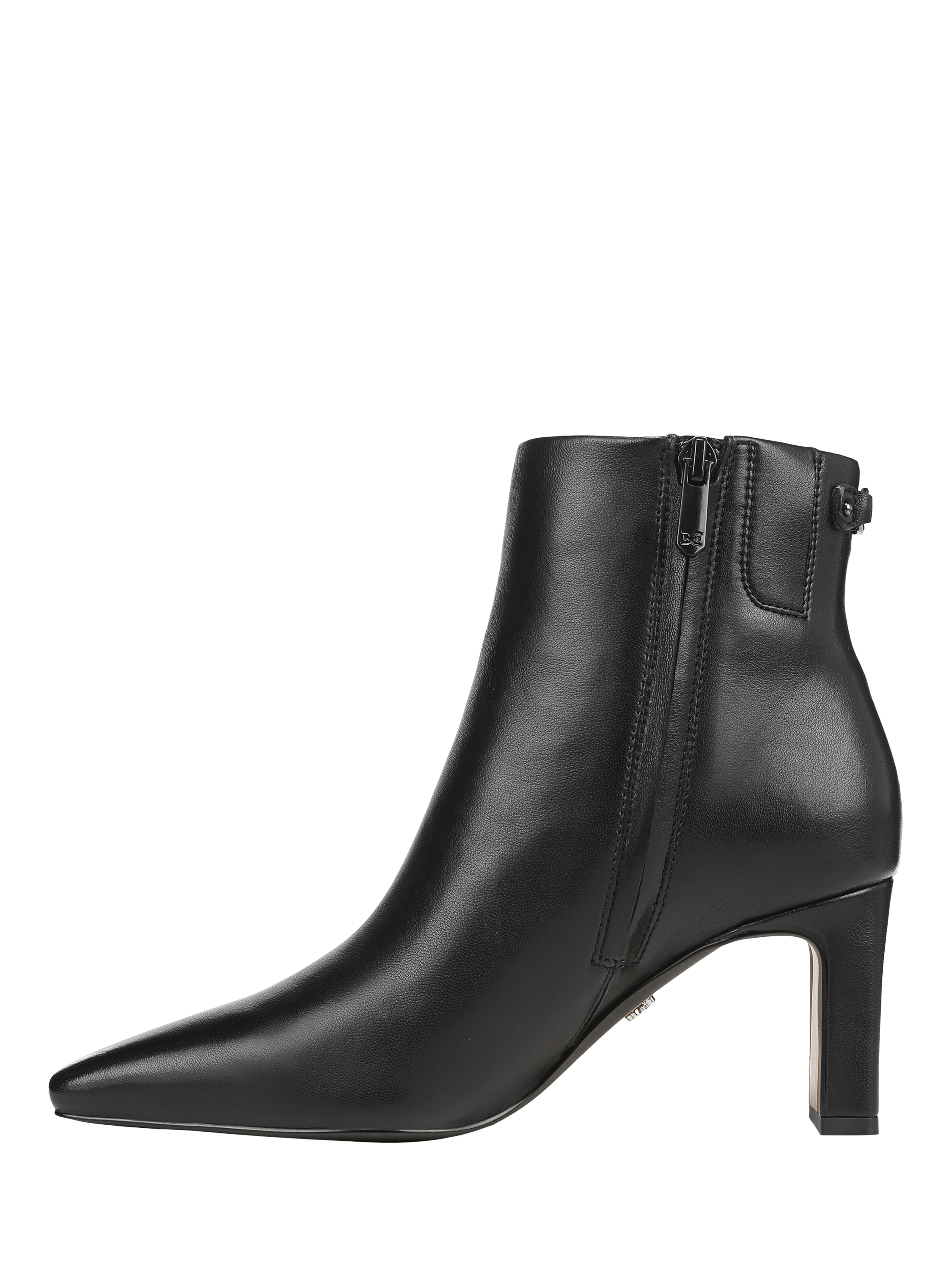 Product image 2 of 6, which shows Sam Edelman Saige Leather Ankle Boots, Black, 3.5