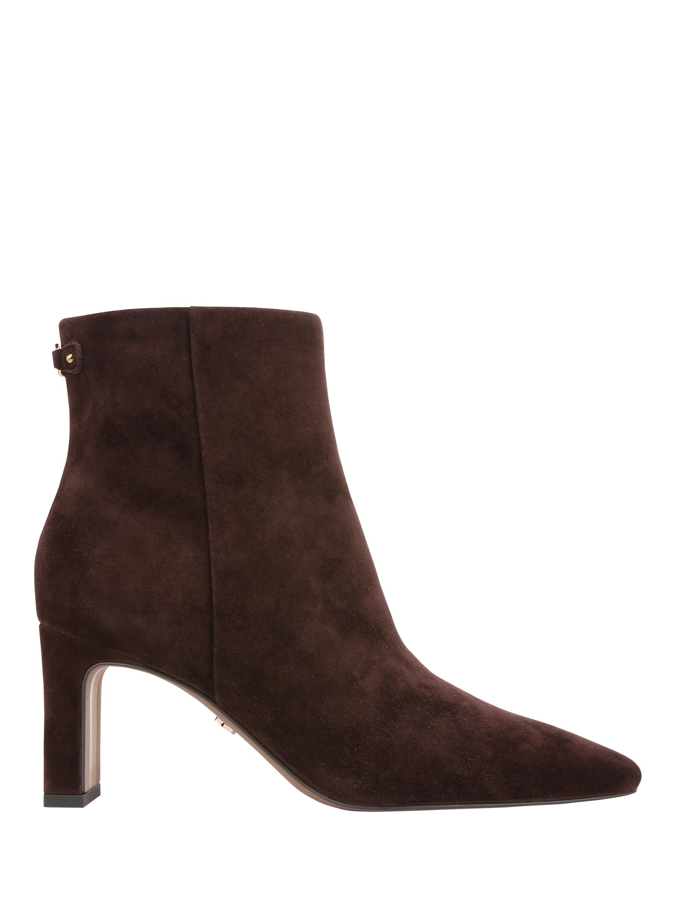 Product image 1 of 6, which shows Sam Edelman Saige Suede Ankle Boots, Cafe Noir, 4.5