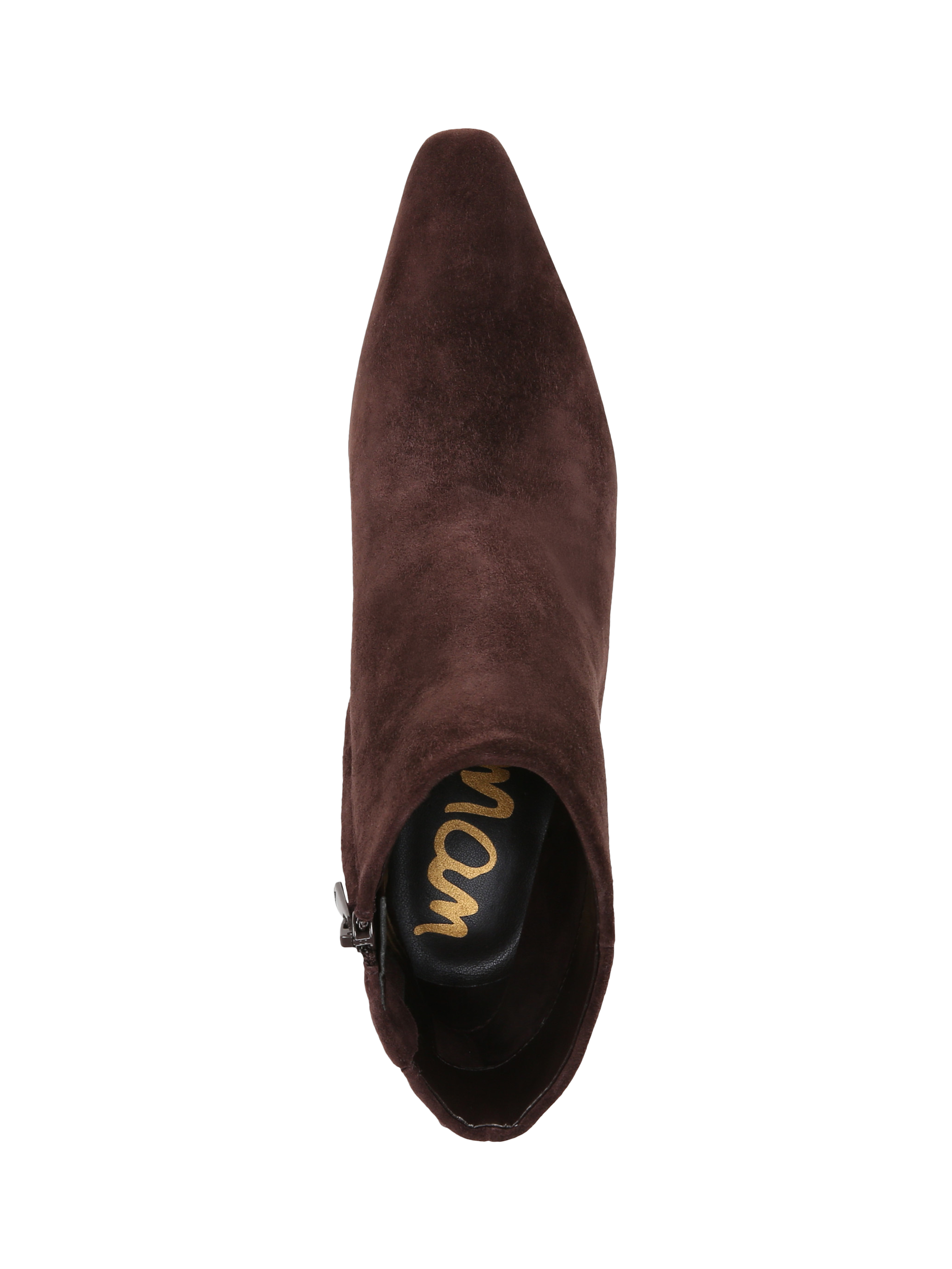 Product image 5 of 6, which shows Sam Edelman Saige Suede Ankle Boots, Cafe Noir, 4.5