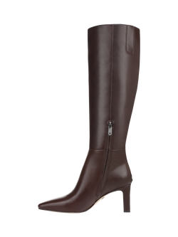 Sam Edelman Sylvia Knee High Wide Calf Leather Boots, Spiced Pecan - view 2, Spiced Pecan Wide Ca