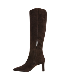 Sam Edelman Sylvia Knee High Wide Calf Suede Boots, Chocolate Brown - view 2, Chocolate Brown Wide