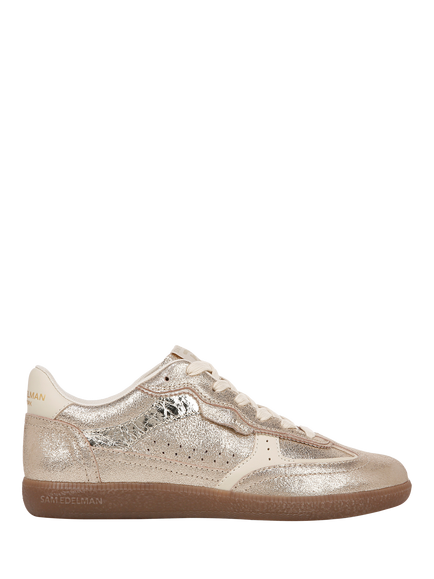 Sam Edelman Kallen Leather Lace Up Trainers, Cyprus Gold, Cyprus Gold