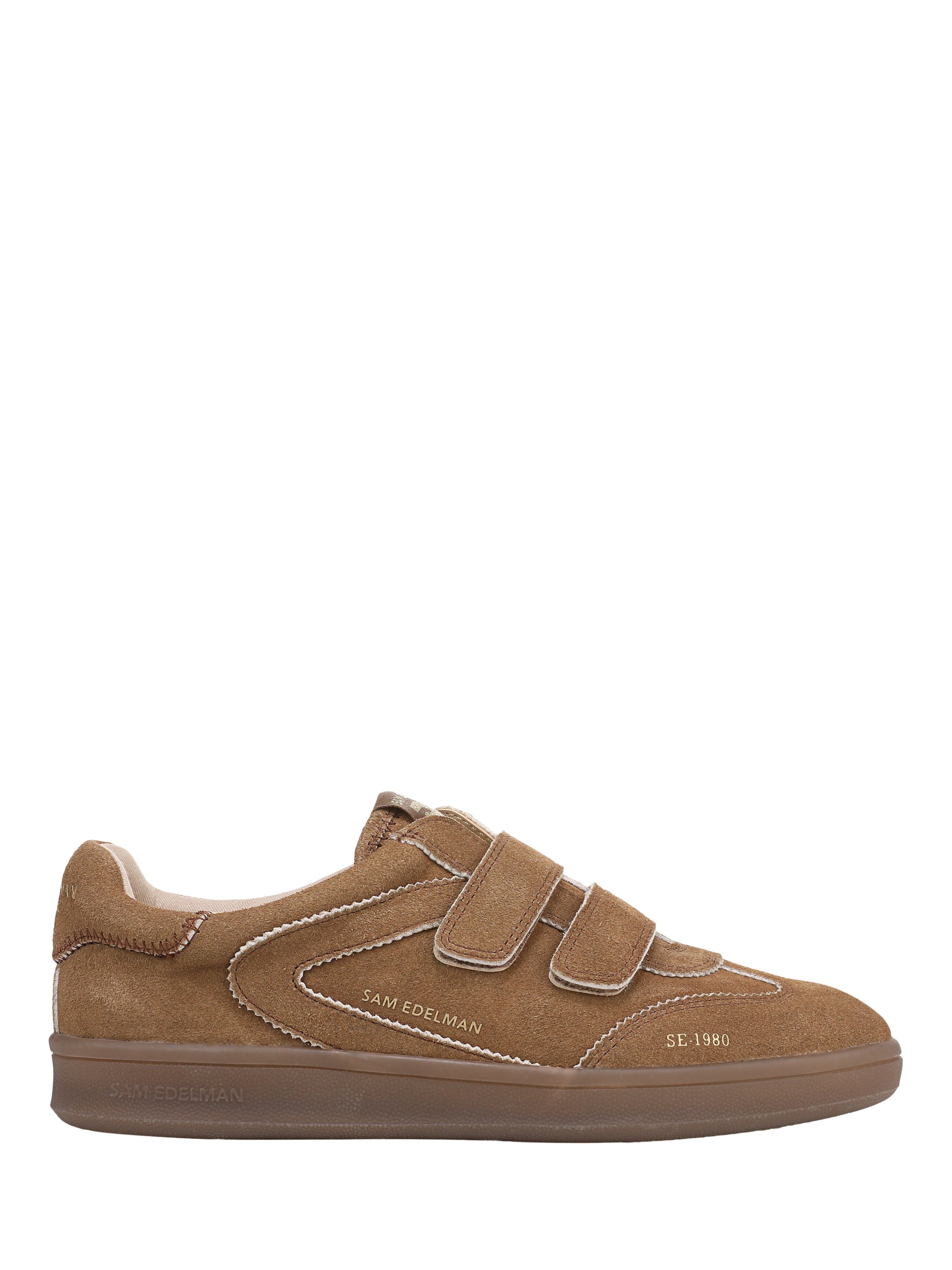 Product image 1 of 6, which shows Sam Edelman Talia Suede Trainers, Light Terra Toffee, 3.5