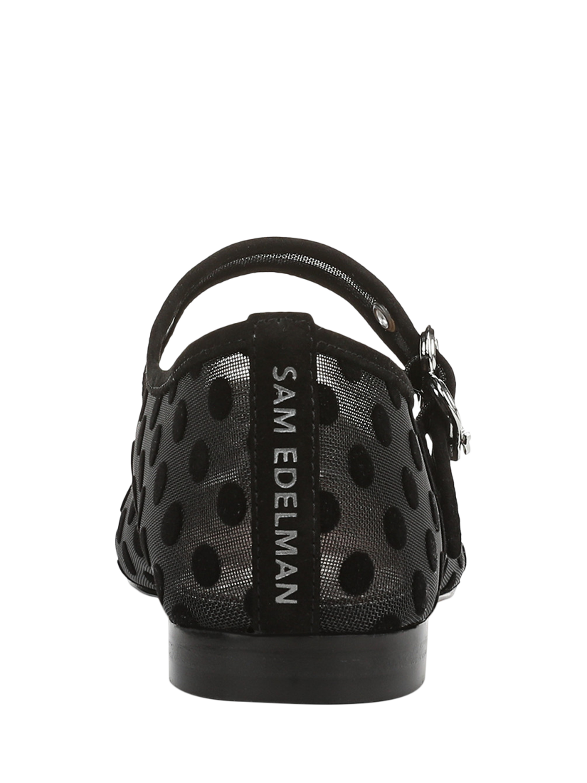 Product image 4 of 6, which shows Sam Edelman Michaela Mesh 2 Mary Jane Ballerina Pumps, Black, 3.5