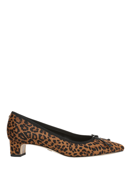 Sam Edelman Rinda Kitten Heel Leopard Print Court Shoes, Brown Multi