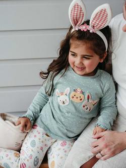Purebaby Baby Bunny and Friends Long Sleeve T-Shirt, Sage Mini Spot, Sage Mini Spot
