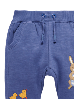Purebaby Baby Applique Easter Bunny Chick Joggers, Merlin - view 2, Merlin