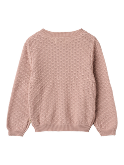 WHEAT Kids' Magnella Structured Knit Cardigan - view 2, Rose Powder
