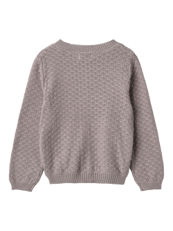 WHEAT Kids' Magnella Structured Knit Cardigan - view 2, Dusty Purple