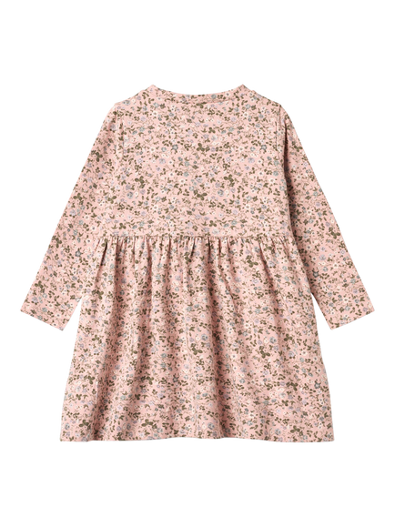 WHEAT Kids' Sessa Organic Cotton Blend Floral Dress - view 2, Rose Powder