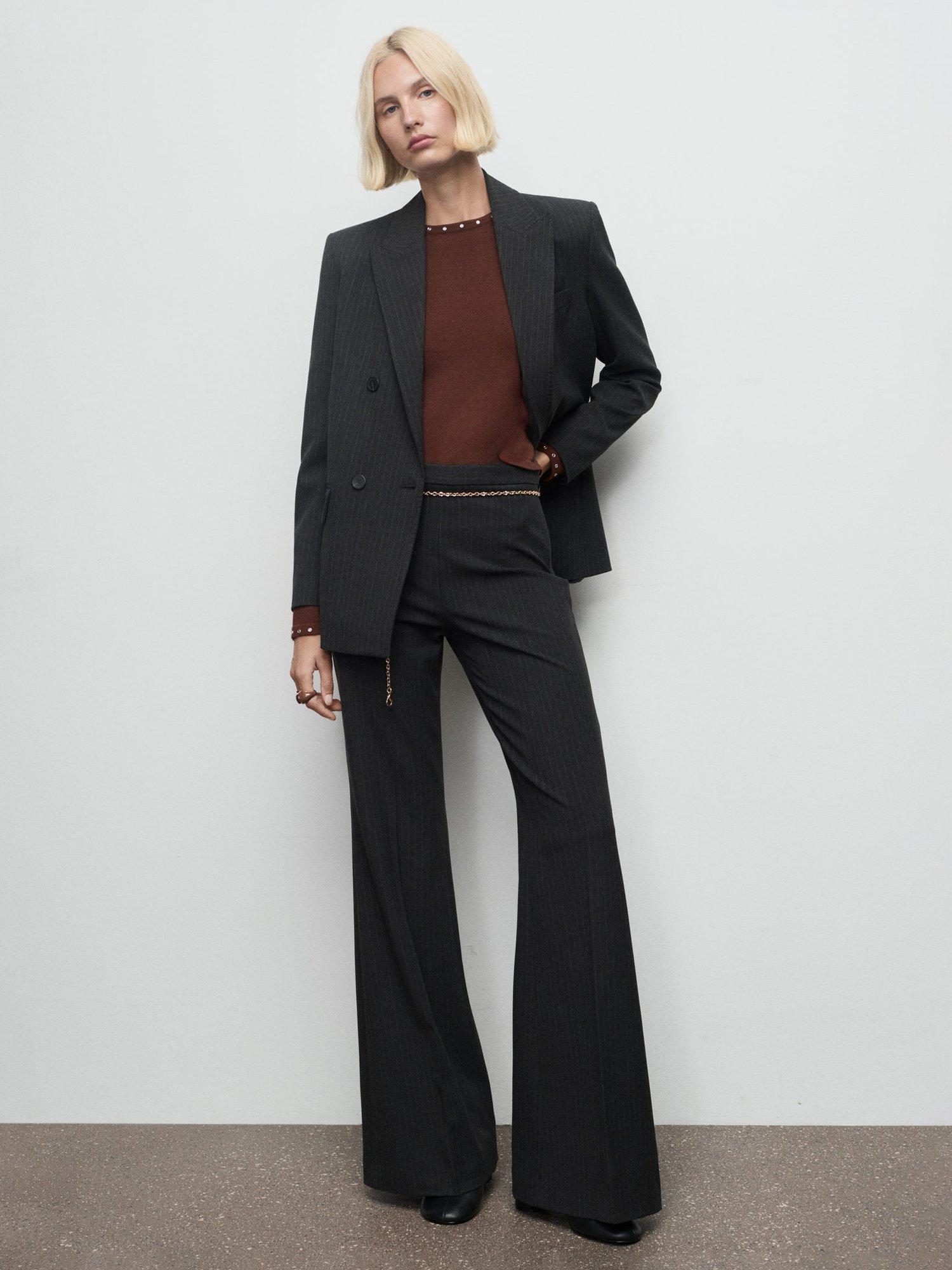 Product image 2 of 8, which shows Mango Studded Knit Jumper, Brown, M