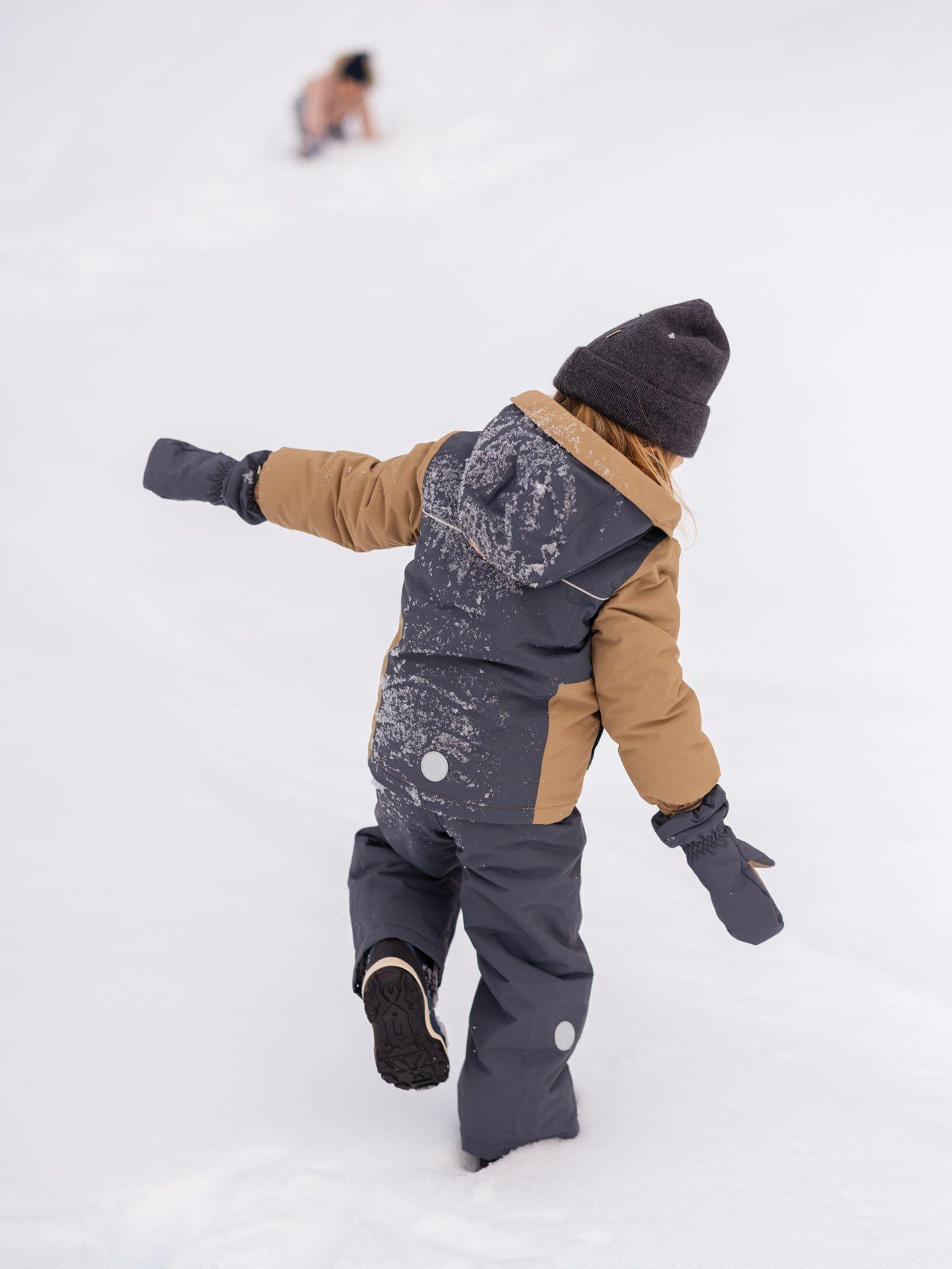 Product image 2 of 7, which shows WHEAT Kids' Laust Waterproof Hooded Jacket, Walnut, 2 years