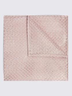 Moss Grenadine Silk Pocket Square, Pink