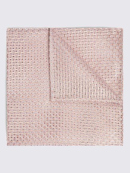 Moss Italian Silk Grenadine Pocket Square, Dusty Pink