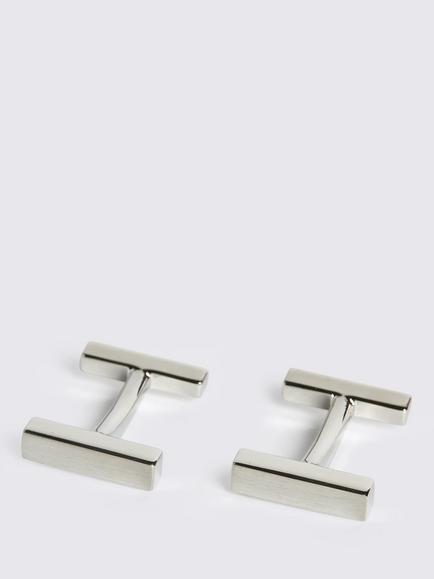 Moss Bar Cufflinks, Silver
