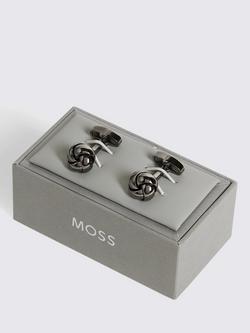 Moss Knot Cufflinks - view 2, Gunmetal