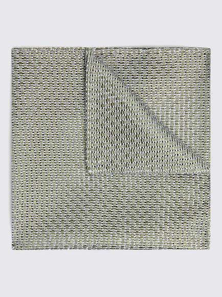 Moss Italian Silk Grenadine Pocket Square, Sage