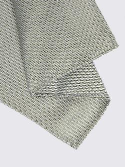 Moss Grenadine Silk Pocket Square - view 2, Green