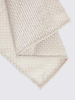 Moss Grenadine Silk Pocket Square - view 2, Beige