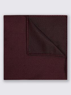 Moss Silk Pocket Square, Burgundy