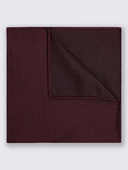 Moss Silk Semi-Plain Pocket Square, Burgundy
