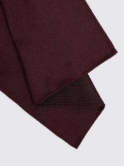 Moss Silk Pocket Square - view 2, Burgundy