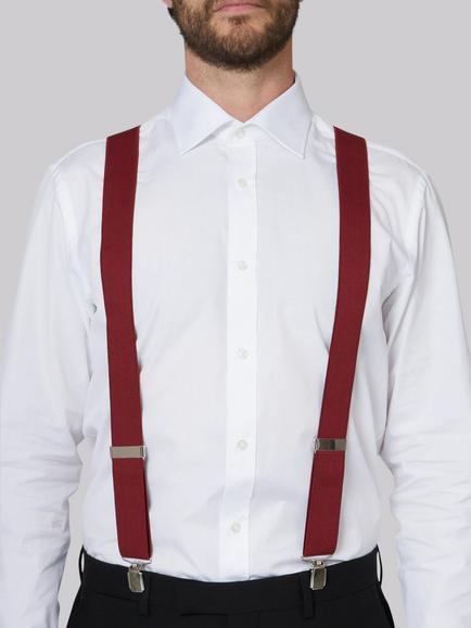Moss Clip-On Braces, Burgundy