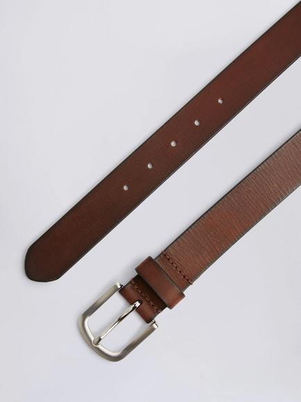 Moss Casual Leather Belt - view 2, Brown