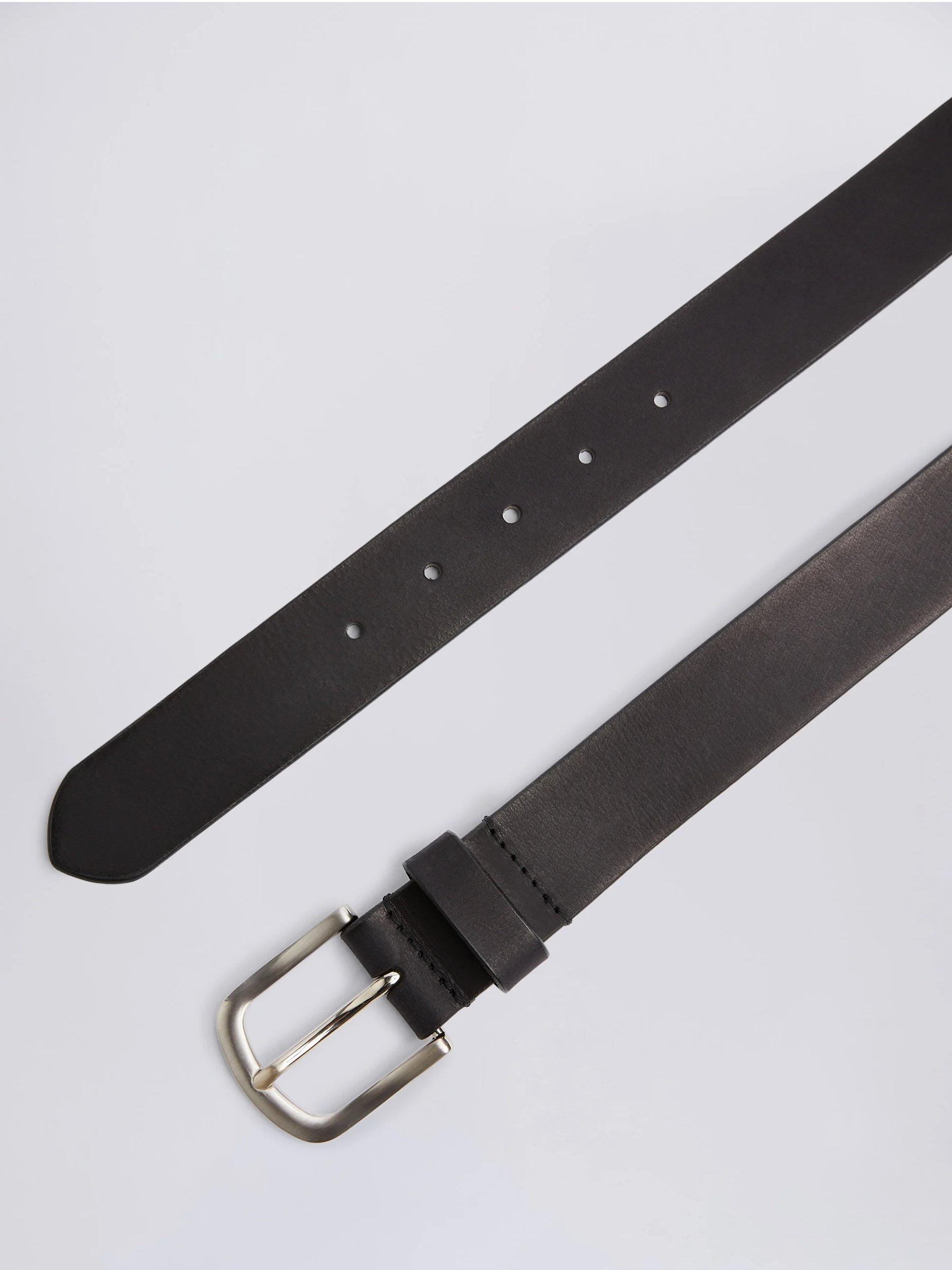 Product image 2 of 2, which shows Moss Leather Belt, Black, S