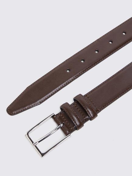 Moss Classic Leather Belt - view 2, Brown