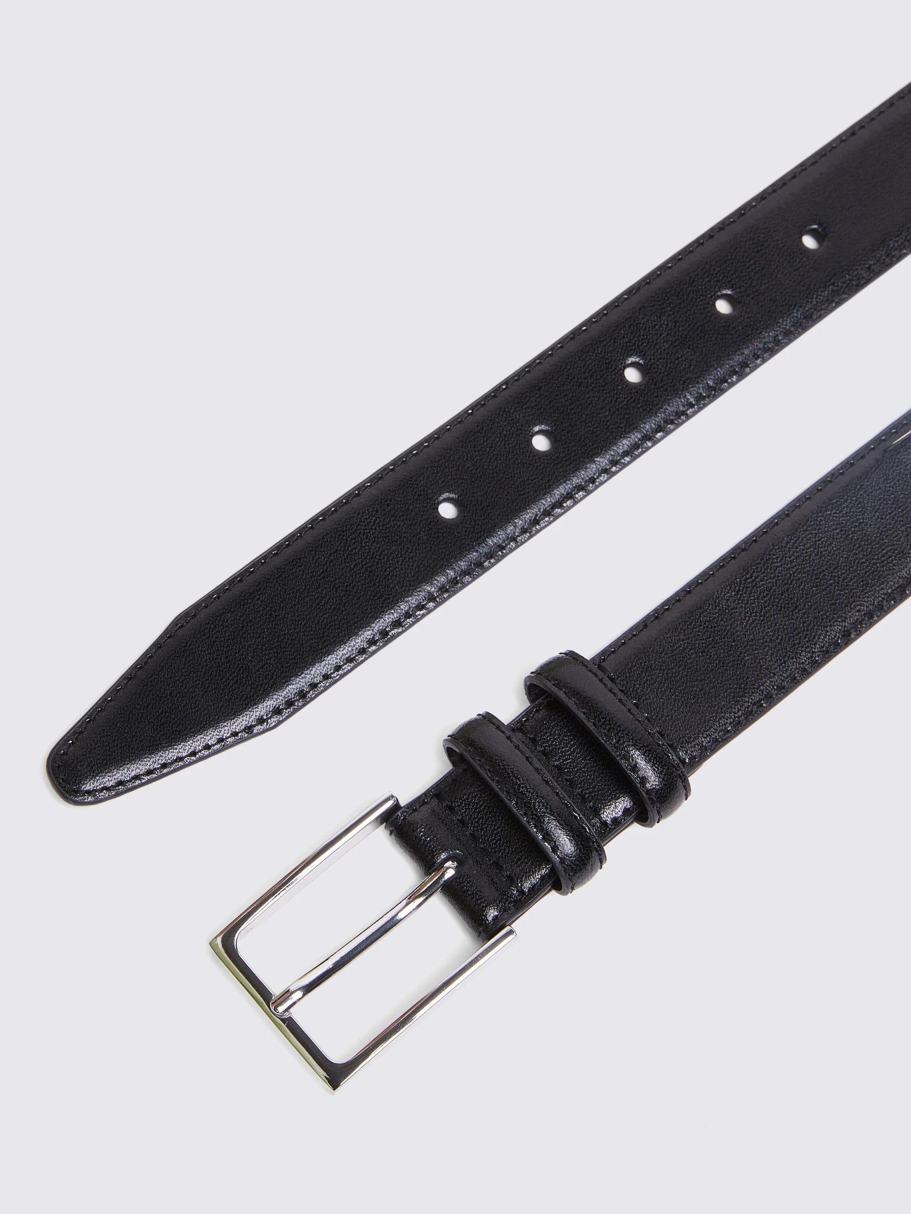 Product image 2 of 2, which shows Moss Leather Belt, Black, 30R