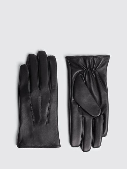 Moss Leather Gloves, Black, Black