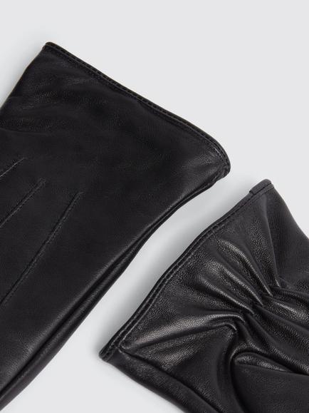 Moss Leather Gloves, Black - view 2, Black